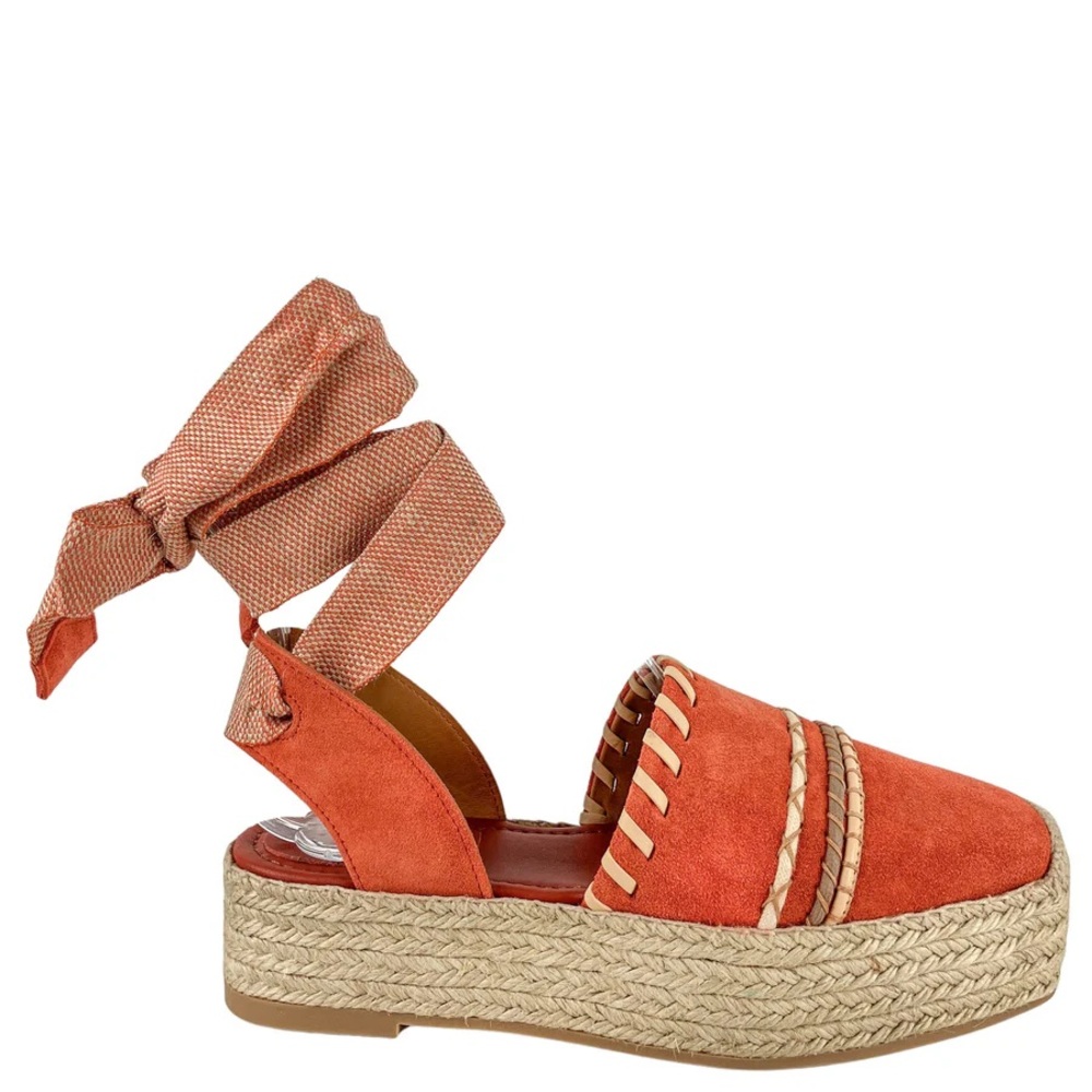 Ulla Johnson Women's Abia Platform Espadrilles Arabian Spice Suede 10 NIB - Picture 4 of 16